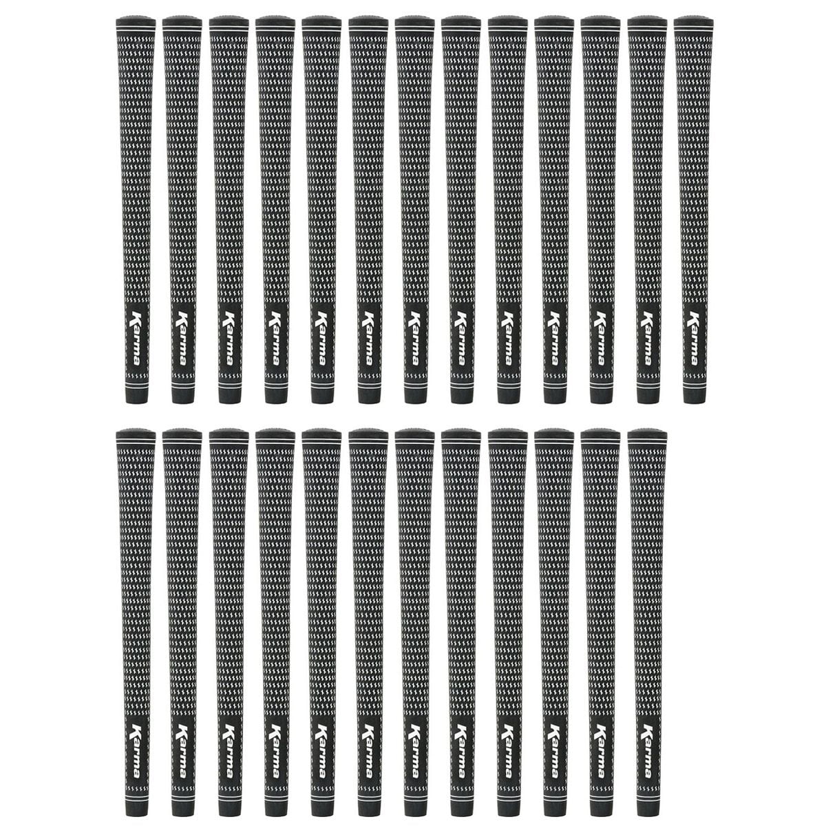 Karma Velour Black/White Standard 25 Piece Golf Grip Bundle