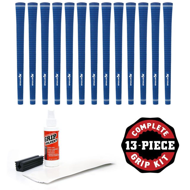 Karma Velour Blue Jumbo 13 piece Golf Grip Kit (with tape, solvent
