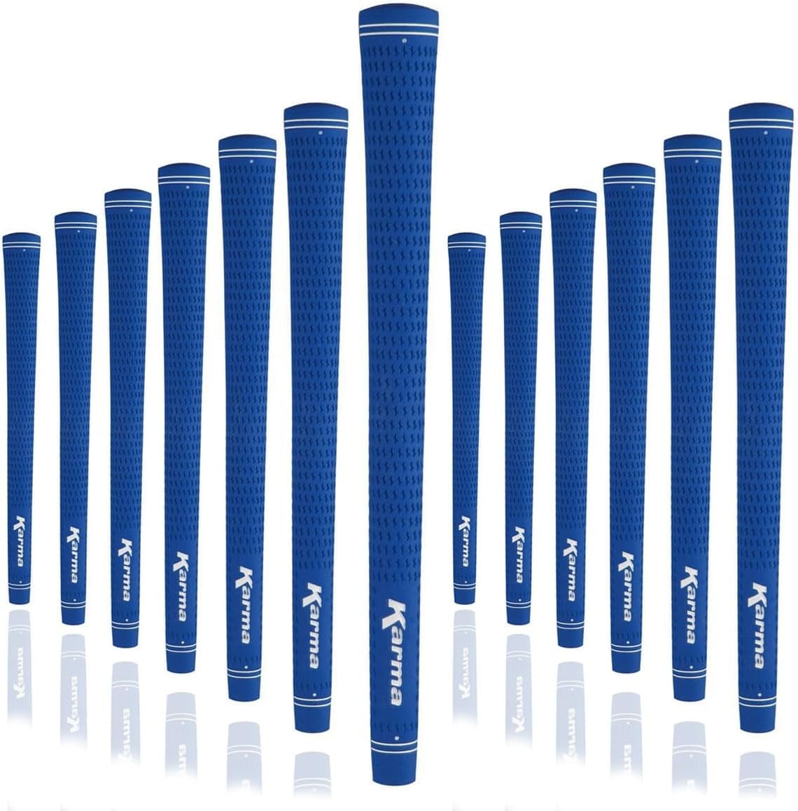 Karma Velour Blue Midsize Golf Grips (13 Pack),  +1/32” Oversized