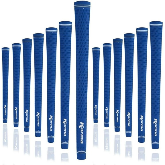 Karma Velour Blue Midsize Golf Grips (13 Pack), +1/32” Oversized