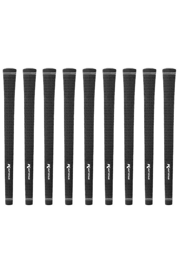 Karma Velour Black Jumbo Golf Grips for Men (9 Pack), +1/16” Oversized