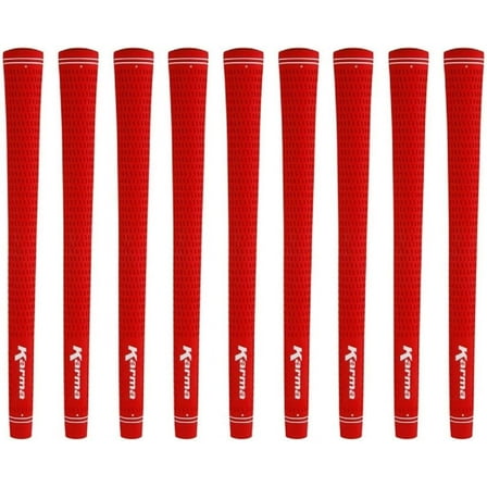 Karma Velour Red Jumbo Golf Grips (9 Pack)