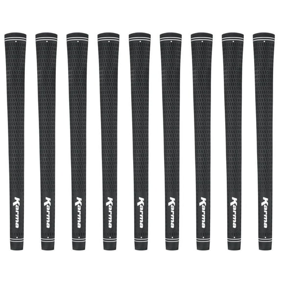 Karma Velour Standard Black 9-Piece Golf Grip Bundle