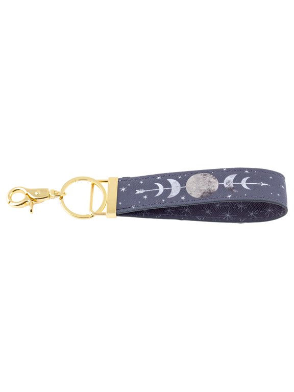 Karma, Women's Loop Keychains, Women Floral Wristlet Keychain, Hand Wrist Lanyard Key Chain Holder Work for Key Wallets, Celestial