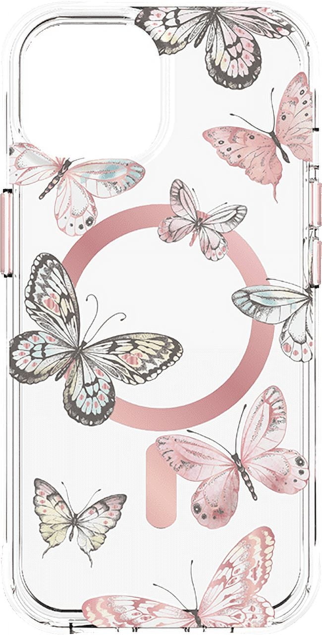 Karma by Body Glove Pink Butterflies with MagSafe Case For iPhone 15/14/13
