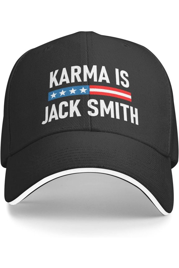Karma is Jacks Smith Trucker Hat Baseball Cap Funny Outdoor Travel Dad Caps
