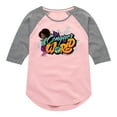 thumbnail image 1 of Karma's World - Conquer The World - Toddler And Youth Girls Raglan Graphic T-Shirt, 1 of 4