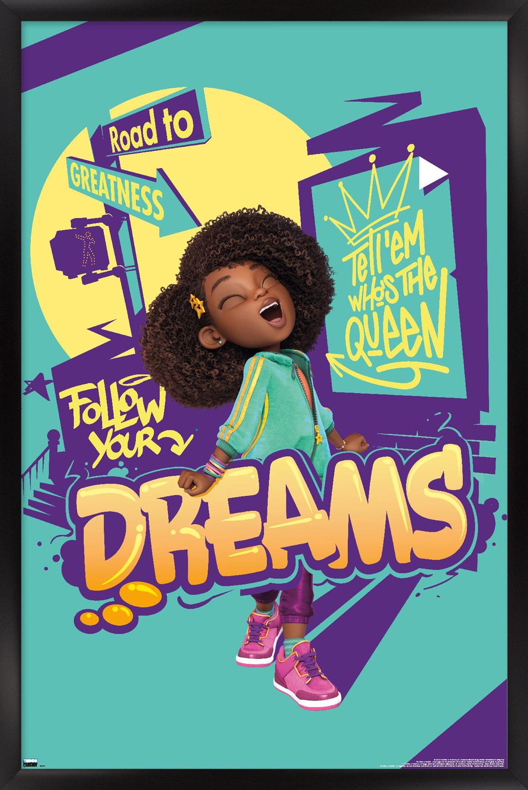 Karma's World - Follow Your Dreams Wall Poster, 14.725" x 22.375", Framed