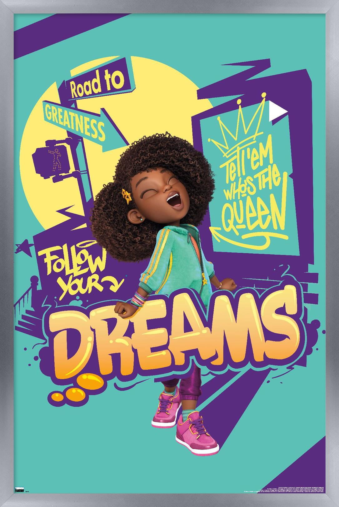 Karma's World - Follow Your Dreams Wall Poster, 22.375" x 34", Framed