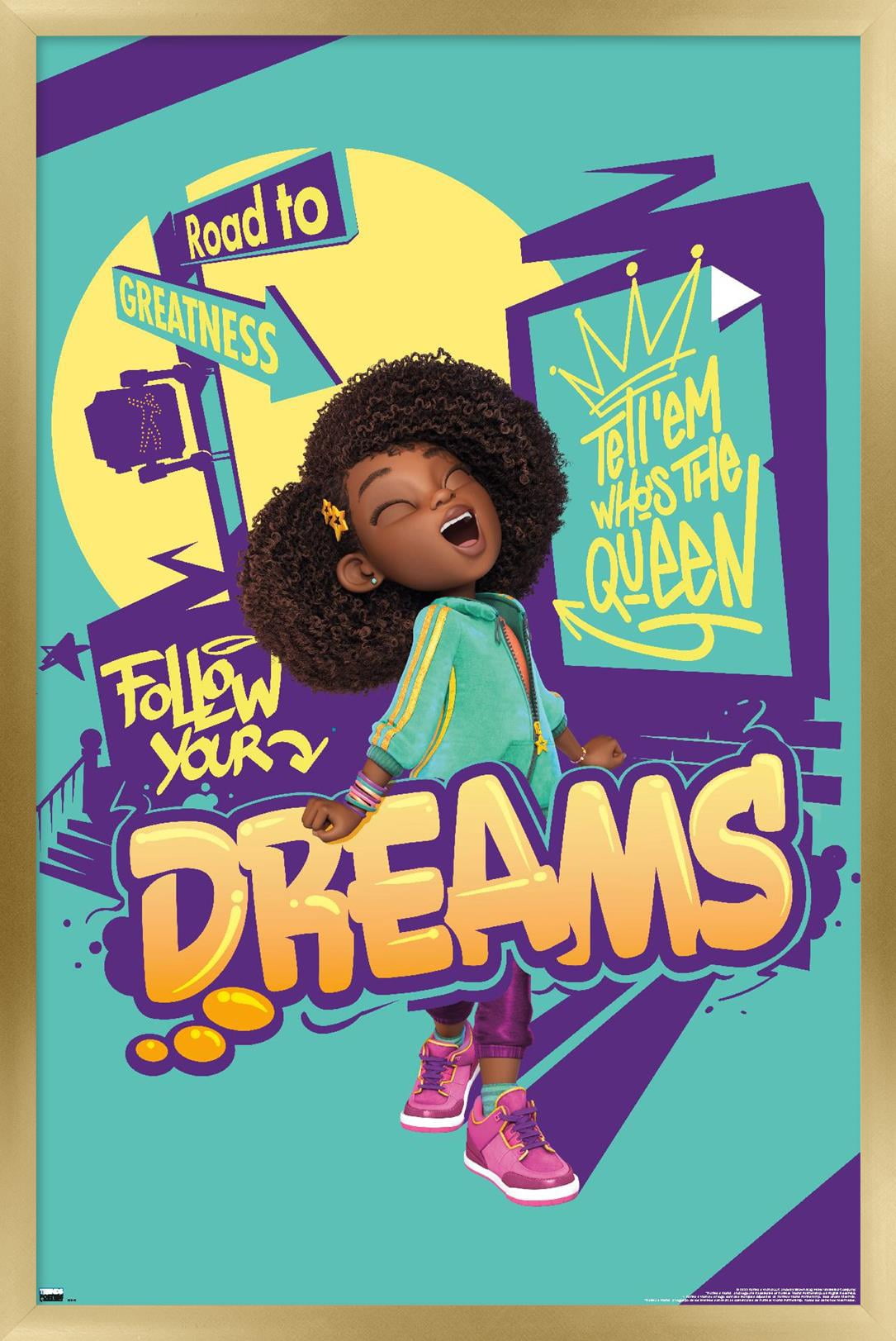 Karma's World - Follow Your Dreams Wall Poster, 22.375" x 34", Framed