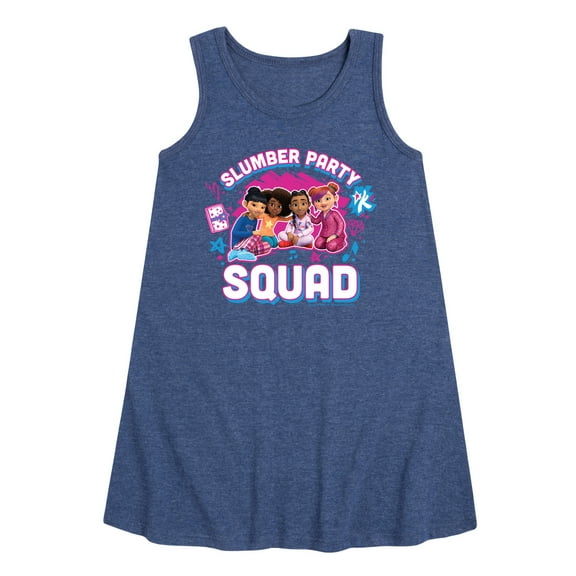 Karma's World - Girl Group - Slumber Party Squad - Toddler & Youth Girls A-line Dress