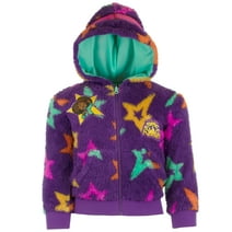 Karma's World Girls Sherpa Hoodie, Karma's World Zip-Up Hooded Sweatshirt for Girls (Sizes 4-16)