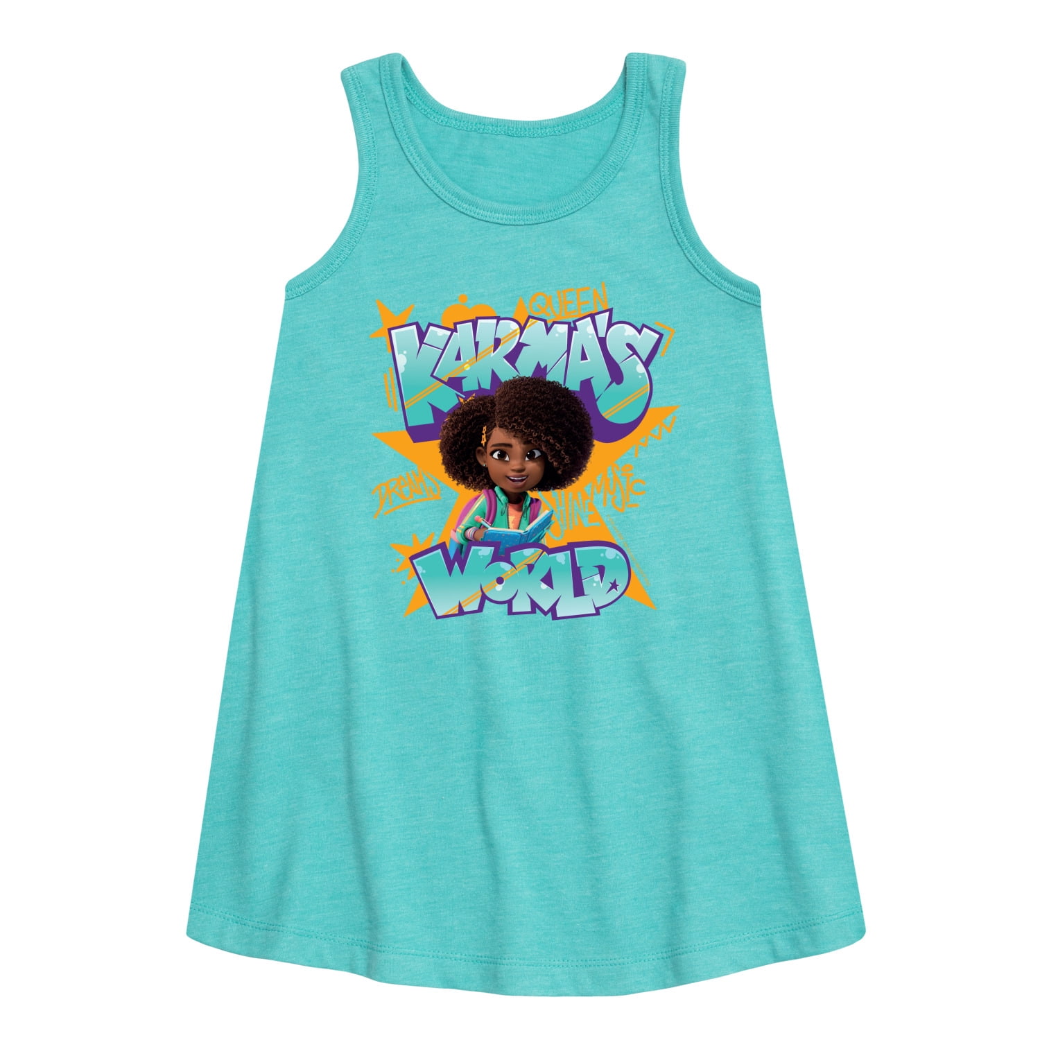 KIDS T-SHIRT DRESS 4-10 GRAFFITI THE WORLD