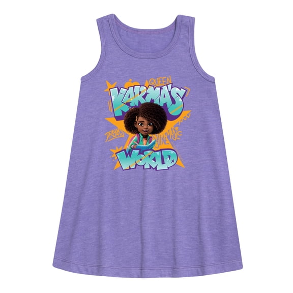 Karma's World - Graffiti Art - Toddler and Youth Girls A-line Dress