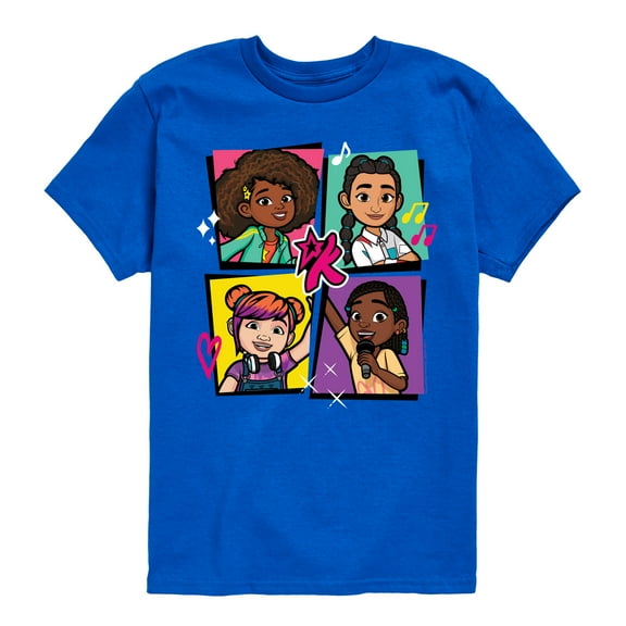 Karma's World - Karma And Friends Grid - Toddler And Youth Short Sleeve Graphic T-Shirt