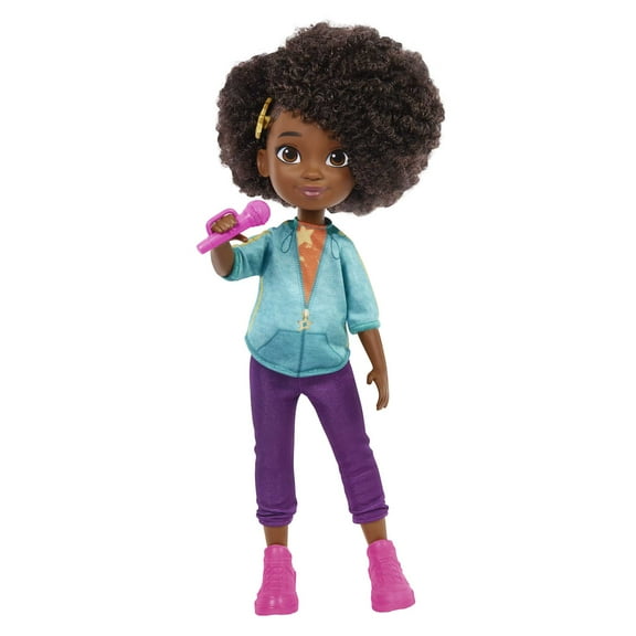 Karma’s World Karma Grant Doll with Brown Hair, Includes Microphone Accessory