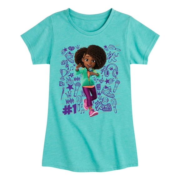 Karma's World - Notebook - Toddler And Youth Girls Fitted Short Sleeve Graphic T-Shirt