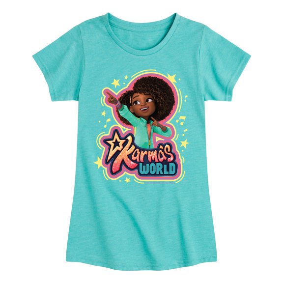 Karma's World - Logo - Toddler And Youth Girls Fitted Short Sleeve Graphic T-Shirt