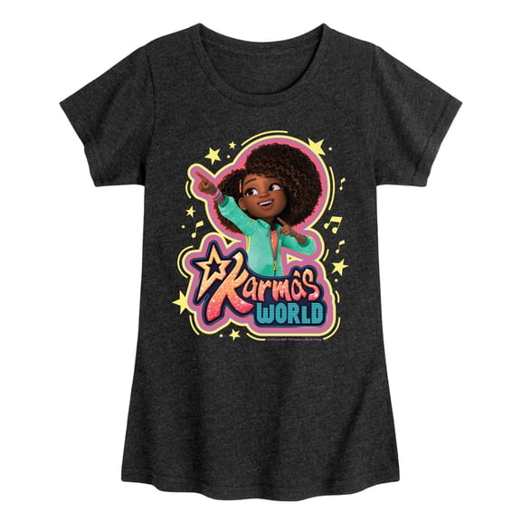 Karma's World - Logo - Toddler And Youth Girls Fitted Short Sleeve Graphic T-Shirt