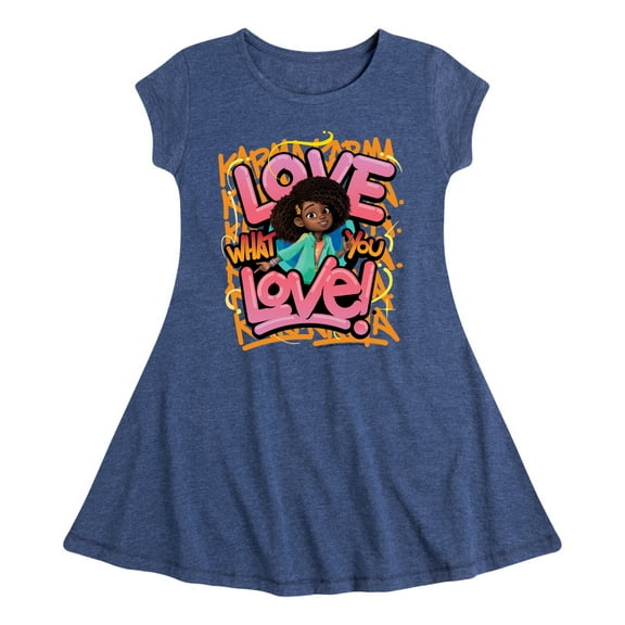 Karma's World - Love What You Love - Toddler And Youth Girls Fit And Flare Dress