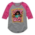 thumbnail image 1 of Karma's World - Love What You Love - Toddler And Youth Girls Raglan Graphic T-Shirt, 1 of 4