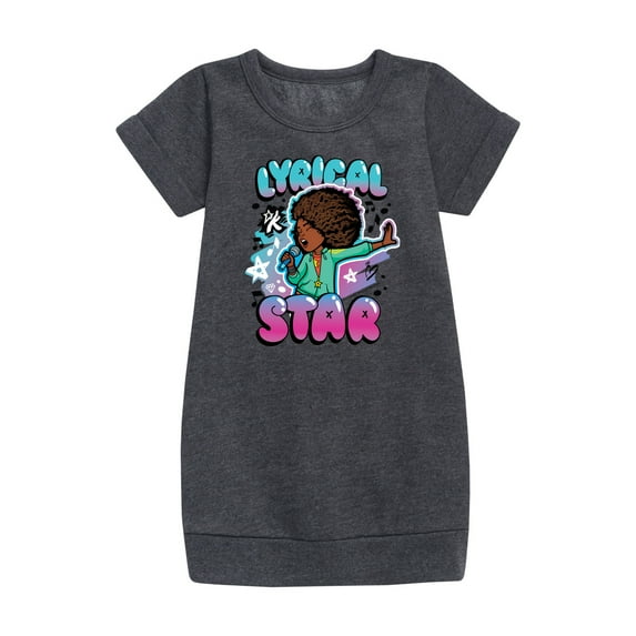 Karma's World - Lyrical Star Graffiti Style - Toddler & Youth Girls Fleece Dress