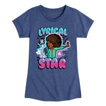 Karma's World - Lyrical Star Graffiti Style - Toddler & Youth Girls Short Sleeve Graphic T-Shirt