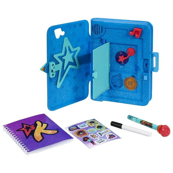 Karma's World Musical Electronic Toy Journal with Marker, Record Player & 2 Collectible Records (8 x 6-in)