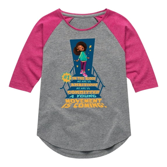 Karma's World - Number One On The Block - Toddler And Youth Girls Raglan Graphic T-Shirt