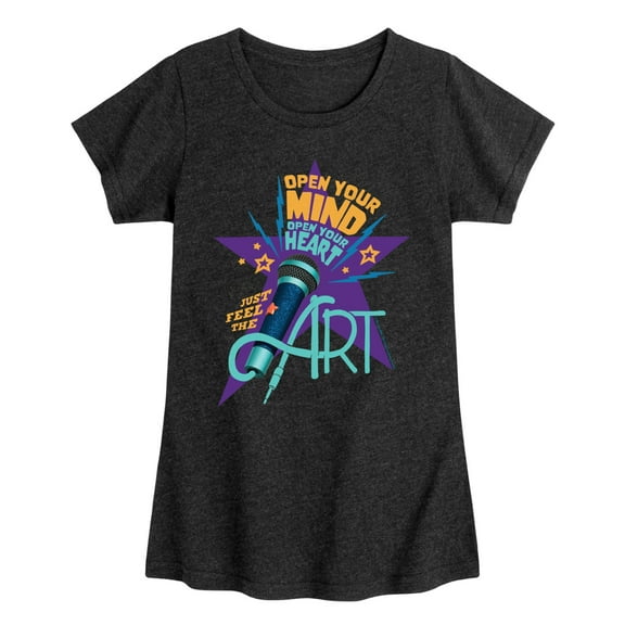 Karma's World - Open Your Mind Open Your Heart - Toddler And Youth Girls Fitted Short Sleeve Graphic T-Shirt
