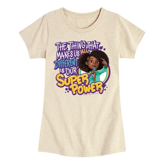 Karma's World - Our Super Power - Toddler And Youth Girls Fitted Short Sleeve Graphic T-Shirt