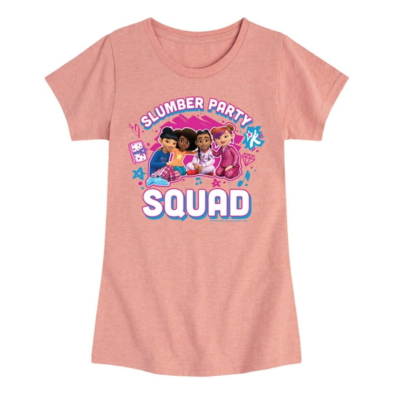 Karma's World - Slumber Party Squad - Toddler And Youth Girls Fitted Short Sleeve Graphic T-Shirt