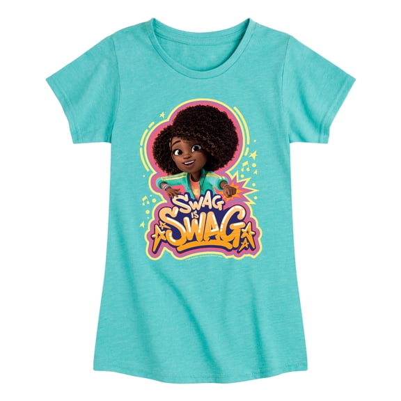 Karma's World - Swag Is Swag - Toddler And Youth Girls Fitted Short Sleeve Graphic T-Shirt
