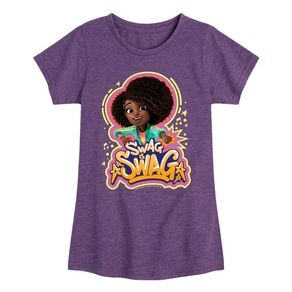 Karma's World - Swag Is Swag - Toddler And Youth Girls Fitted Short Sleeve Graphic T-Shirt