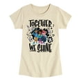 thumbnail image 1 of Karma's World - Together We Shine - Toddler And Youth Girls Fitted Short Sleeve Graphic T-Shirt, 1 of 4