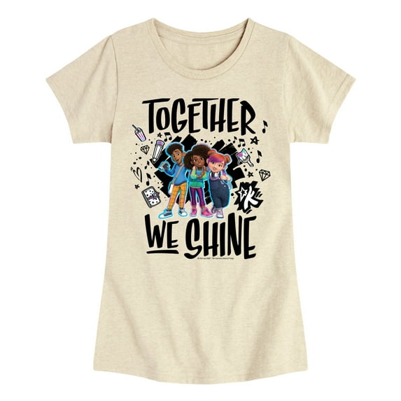 Karma's World - Together We Shine - Toddler And Youth Girls Fitted Short Sleeve Graphic T-Shirt