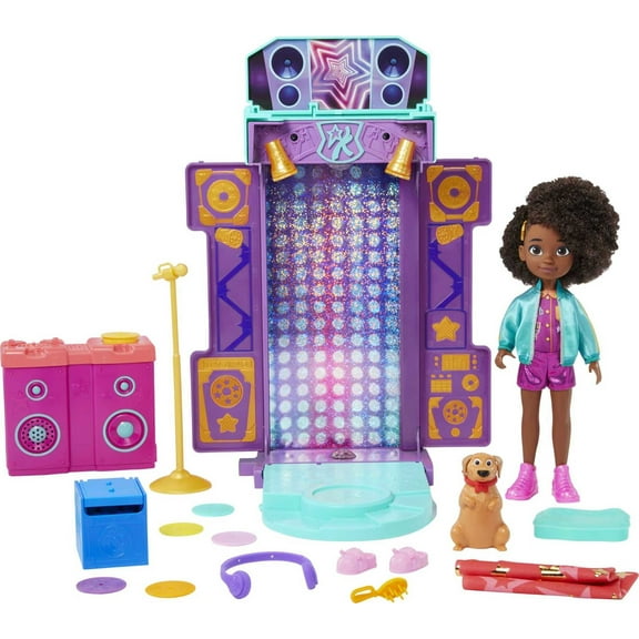 Karma's World Transforming Musical Star Stage Playset with Doll & Accessories, Lights & Sounds