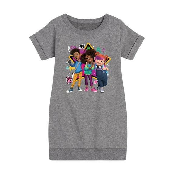 Karma's World - We're All Stars - Karma, Winston, & Alex - Toddler & Youth Girls Fleece Dress