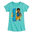 thumbnail image 1 of Karma's World - Winston - Airbrush Style - Toddler & Youth Girls Short Sleeve Graphic T-Shirt, 1 of 5