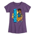 thumbnail image 1 of Karma's World - Winston - Airbrush Style - Toddler & Youth Girls Short Sleeve Graphic T-Shirt, 1 of 5