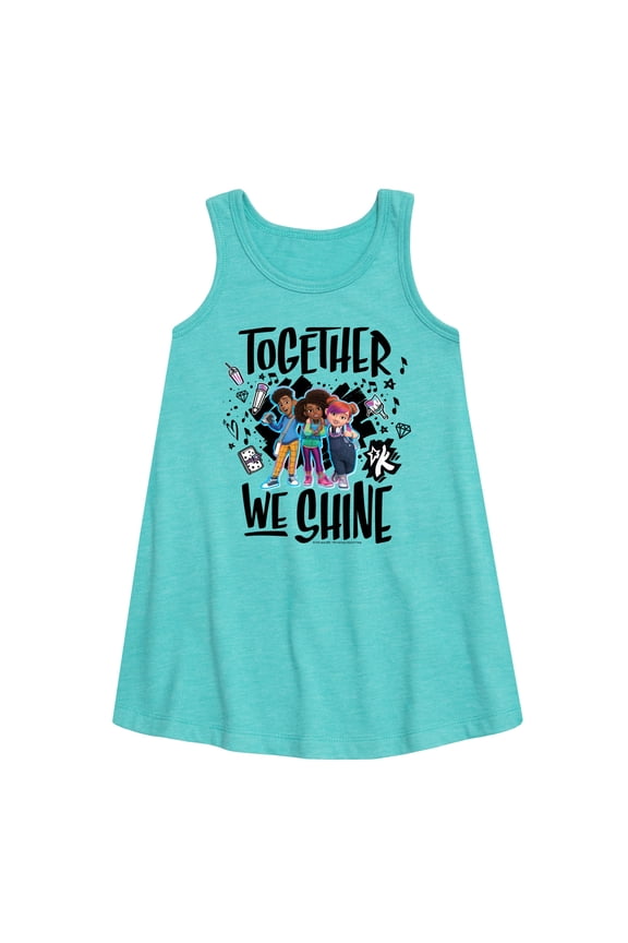 - Winston, Karma, & Alex - Together We Shine - Toddler & Youth Girls A-line Dress