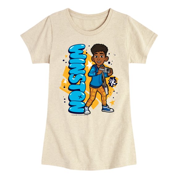 Karma's World - Winston With Camera - Toddler And Youth Girls Fitted Short Sleeve Graphic T-Shirt