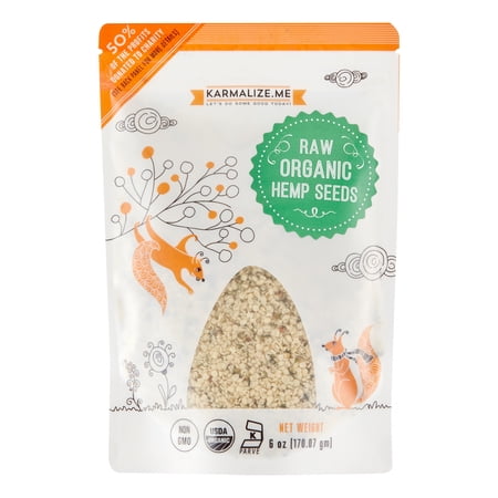 Karmalize.Me Organic Raw Hemp Seeds, 6 Oz