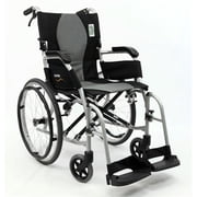 Karman Healthcare Ergo Flight 18 in. seat Ultra Lightweight Ergonomic Wheelchair with Quick Release Wheels