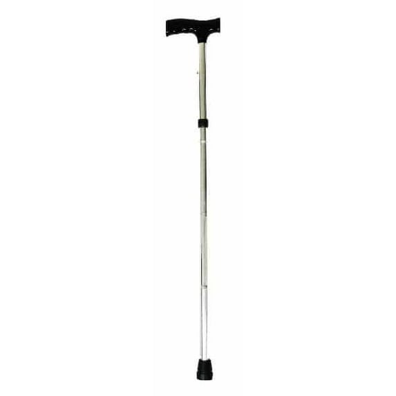 Karman Healthcare Folding Cane In Silver With Luxury Handle and Easy To Fold