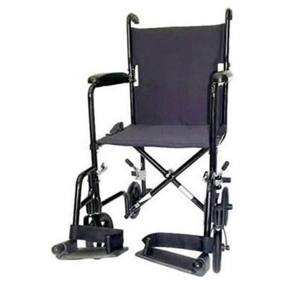 Karman Healthcare LT-2017-BK Transport Wheelchair-Black
