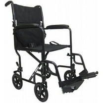 Karman Healthcare LT-2019-BK Transport Wheelchair-Black