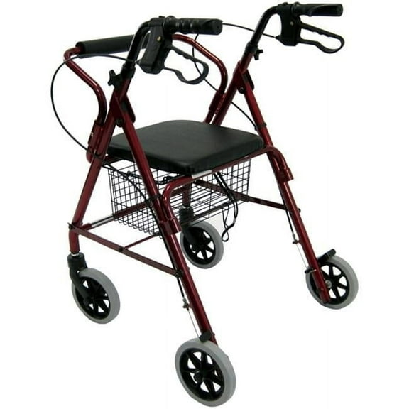 Karman Healthcare R-4100-BD 4 wheel Rollator-Burgundy