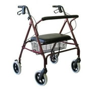 Karman Healthcare R-4700-BD Heavy Duty Rollator-Burgundy
