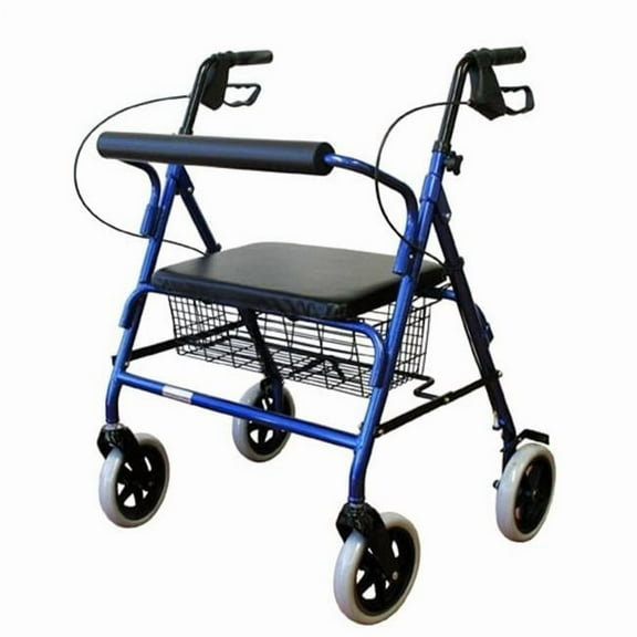 Karman Healthcare R-4800-BL Heavy Duty Rollator-Blue